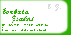 borbala zsakai business card